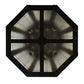 Meyda Lighting West Albany 38" 16-Light Antique Iron Gate Pendant Light With Clear Seeded Shade Glass