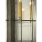 Meyda Lighting West Albany 38" 16-Light Antique Iron Gate Pendant Light With Clear Seeded Shade Glass