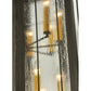 Meyda Lighting West Albany 38" 16-Light Antique Iron Gate Pendant Light With Clear Seeded Shade Glass