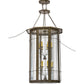 Meyda Lighting West Albany 38" 16-Light Antiquity Pendant Light With Clear Seeded Shade Glass
