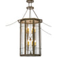 Meyda Lighting West Albany 38" 16-Light Antiquity Pendant Light With Clear Seeded Shade Glass