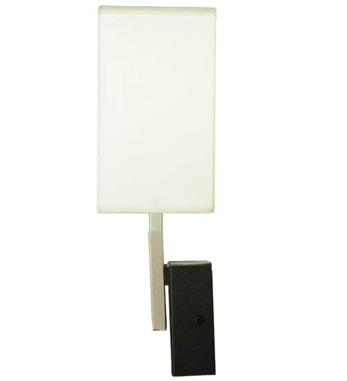 Meyda Lighting Westin 12" Brushed Stainless Steel Wall Sconce With White Textrene Shade