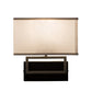 Meyda Lighting Westin 12" Flat Black Backplate Wall Sconce With White Textrene Shade Glass