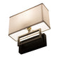 Meyda Lighting Westin 12" Flat Black Backplate Wall Sconce With White Textrene Shade Glass