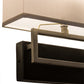 Meyda Lighting Westin 12" Flat Black Backplate Wall Sconce With White Textrene Shade Glass
