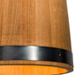 Meyda Lighting Whiskey Barrel 17" 3-Light Costello Black Pendant Light With Brown Wood Shade
