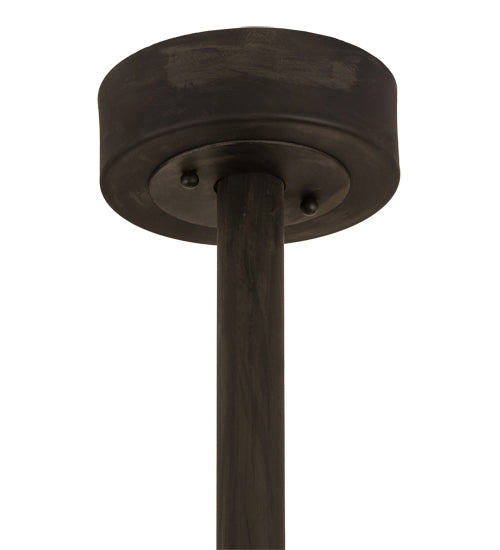 Meyda Lighting Whiskey Barrel 25" 3-Light Costello Black Pendant Light With Wood Shade