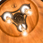Meyda Lighting Whiskey Barrel 25" 6-Light Costello Black Pendant Light With Wood Shade