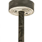 Meyda Lighting Whiskey Barrel 25" 6-Light Costello Black Pendant Light With Wood Shade