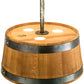Meyda Lighting Whiskey Barrel 25" 6-Light Costello Black Pendant Light With Wood Shade