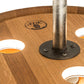 Meyda Lighting Whiskey Barrel 25" 6-Light Costello Black Pendant Light With Wood Shade