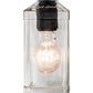 Meyda Lighting Whiskey Bottle 3"Sq Textured Black Bourbon Mini Pendant Light With Clear Bottle Shade Glass