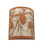 Meyda Lighting Whispering Pines 10" 2-Light Earth Wall Sconce With Silver Mica Shade Glass