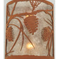 Meyda Lighting Whispering Pines 10" 2-Light Earth Wall Sconce With Silver Mica Shade Glass