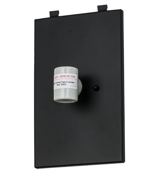 Meyda Lighting Whispering Pines 10" 2-Light Flat Black Wall Sconce With Silver Mica Shade Glass