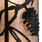 Meyda Lighting Whispering Pines 10" 2-Light Flat Black Wall Sconce With Silver Mica Shade Glass