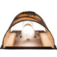 Meyda Lighting Whispering Pines 10" 2-Light Mahogany Bronze Left Wall Sconce With Amber Mica Shade Glass