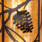 Meyda Lighting Whispering Pines 10" 2-Light Mahogany Bronze Left Wall Sconce With Amber Mica Shade Glass