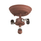 Meyda Lighting Whispering Pines 10" 2-Light Rust Flush Mount Light With Silver Mica Shade Glass