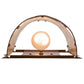 Meyda Lighting Whispering Pines 10" 2-Light Rust Wall Sconce With Silver Mica Shade Glass