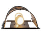 Meyda Lighting Whispering Pines 10" 2-Light Timeless Bronze Wall Sconce With Silver Mica Shade Glass