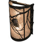 Meyda Lighting Whispering Pines 10" 2-Light Timeless Bronze Wall Sconce With Silver Mica Shade Glass