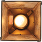 Meyda Lighting Whispering Pines 10" Antique Copper Lantern Pendant Light With Silver Mica Shade Glass