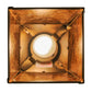 Meyda Lighting Whispering Pines 10" Antique Copper Mini Pendant Light With Amber Mica Shade Glass