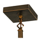 Meyda Lighting Whispering Pines 10" Antique Copper Mini Pendant Light With Amber Mica Shade Glass