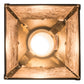 Meyda Lighting Whispering Pines 10" Antique Copper Mini Pendant Light With Silver Mica Shade Glass