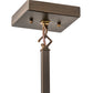 Meyda Lighting Whispering Pines 10" Antique Copper Mini Pendant Light With Silver Mica Shade Glass
