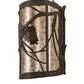 Meyda Lighting Whispering Pines 10" Oil Rubbed Bronze Left Wall Sconce With Silver Mica Shade Glass