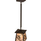 Meyda Lighting Whispering Pines 10" Oil Rubbed Bronze Pendant Light With Silver Mica Shade Glass