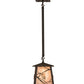 Meyda Lighting Whispering Pines 10" Oil Rubbed Bronze Pendant Light With Silver Mica Shade Glass