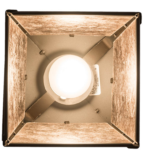 Meyda Lighting Whispering Pines 10" Oil Rubbed Bronze Pendant Light With Silver Mica Shade Glass