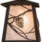 Meyda Lighting Whispering Pines 10" Oil Rubbed Bronze Pendant Light With Silver Mica Shade Glass