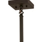 Meyda Lighting Whispering Pines 10" Oil Rubbed Bronze Pendant Light With Silver Mica Shade Glass
