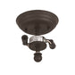 Meyda Lighting Whispering Pines 11" 2-Light Oil Rubbed Bronze Flush Mount Light With Silver Mica Shade Glass