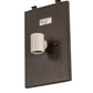 Meyda Lighting Whispering Pines 11" 2-Light Timeless Bronze Wall Sconce With Beige Iridescent Art Shade Glass