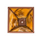 Meyda Lighting Whispering Pines 11" Rust Frame With Honey Amber Art Shade Glass