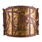 Meyda Lighting Whispering Pines 11" Rust Wall Sconce With Amber Mica Shade Glass