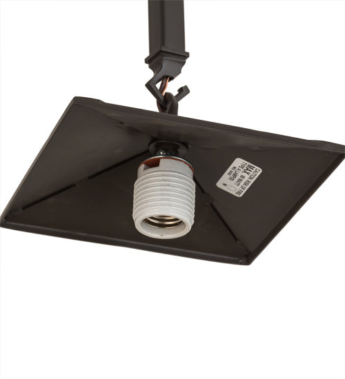 Meyda Lighting Whispering Pines 11" Timeless Bronze Pendant Light With Silver Mica Shade Glass