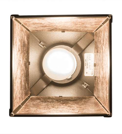 Meyda Lighting Whispering Pines 11" Timeless Bronze Pendant Light With Silver Mica Shade Glass