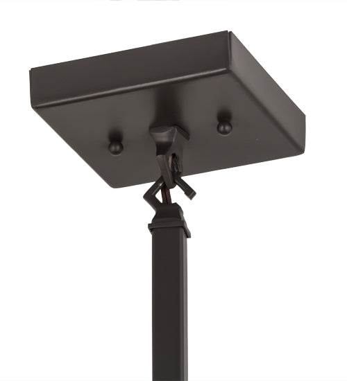 Meyda Lighting Whispering Pines 11" Timeless Bronze Pendant Light With Silver Mica Shade Glass