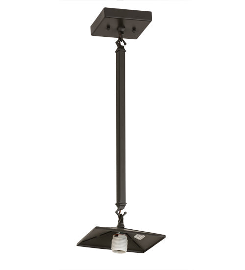 Meyda Lighting Whispering Pines 11" Timeless Bronze Pendant Light With Silver Mica Shade Glass