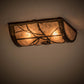 Meyda Lighting Whispering Pines 12" 2-Light Antique Copper Flush Mount Light With Silver Mica Shade Glass