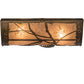 Meyda Lighting Whispering Pines 12" 2-Light Antique Copper Flush Mount Light With Silver Mica Shade Glass