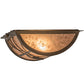 Meyda Lighting Whispering Pines 12" 2-Light Antique Copper Flush Mount Light With Silver Mica Shade Glass