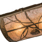 Meyda Lighting Whispering Pines 12" 2-Light Antique Copper Flush Mount Light With Silver Mica Shade Glass