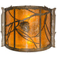 Meyda Lighting Whispering Pines 12" 2-Light Antique Copper Wall Sconce With Amber Mica Shade Glass